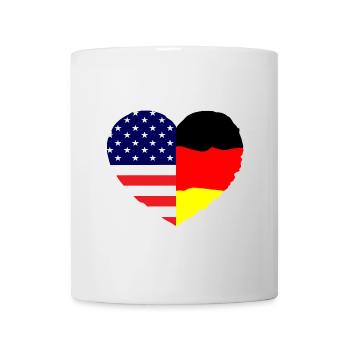 USA und Deutschland - Tasse - Weiß - Vorne