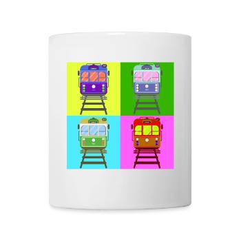 Tram, tram pop art - Mug - white - Front