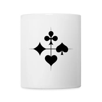 Skat Poker Cartes à jouer Jeu Costumes Cartes à jouer - Mug blanc - blanc - Devant