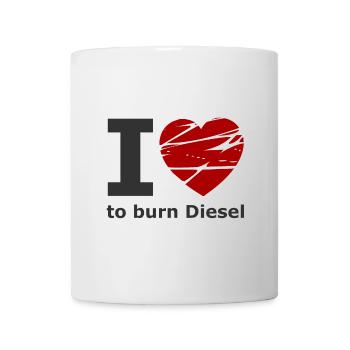 Car, diesel and gasoline - Mug - white - Front