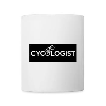 CYCOLOGIST STICKER, Fahrrad - Tasse - Weiß - Vorne