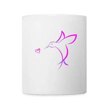 Kolibri mit Herz - Tasse - Weiß - Vorne