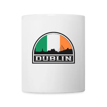 Dublin Irland Skyline Silhouette Irish Flag Trave - Tasse - Weiß - Vorne