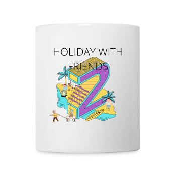 VACANCES AVEC DES AMIS - Mug blanc - blanc - Devant