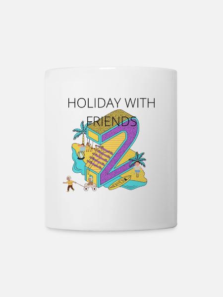 URLAUB MIT FREUNDEN - Tasse - Weiß