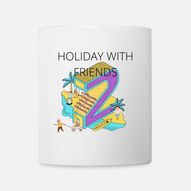 URLAUB MIT FREUNDEN - Tasse - Weiß