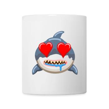 Funny Shark Whale Emoticon Anime Cartoon - Mug - white - Front