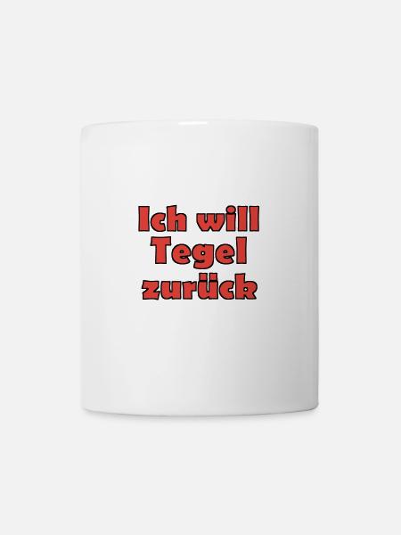 tegel zurück - Tasse - Weiß