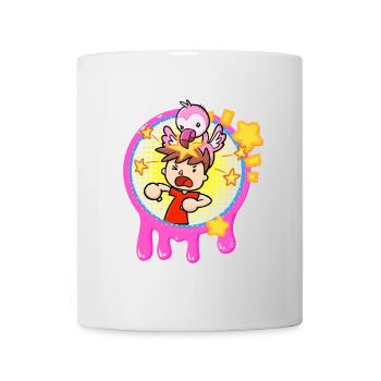 Flamingo Schleim Cartoon - Tasse - Weiß - Vorne
