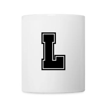 Buchstabe L - Tasse - Weiß - Vorne