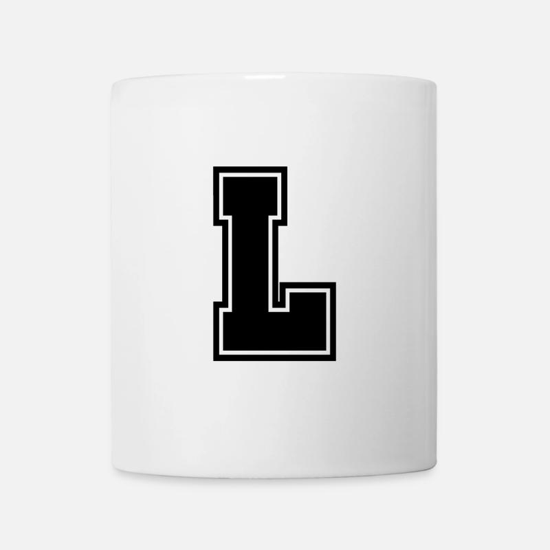 Buchstabe L - Tasse - Weiß