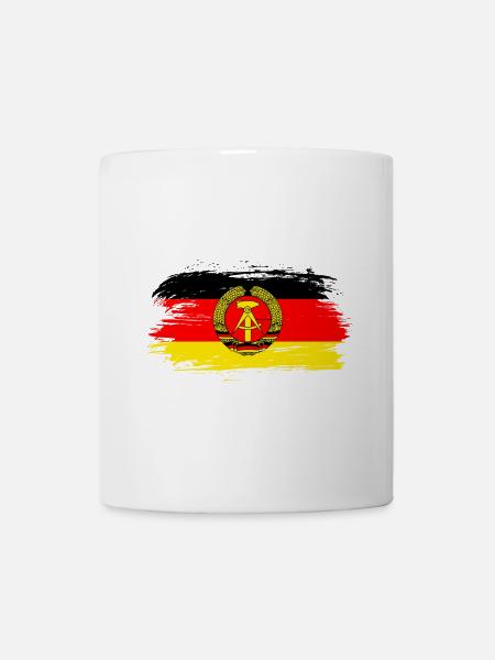 DDR Flaggen Design / Geschenkidee - Tasse - Weiß
