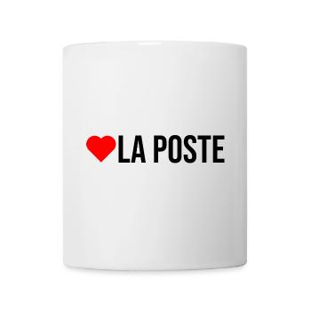 j'aime la poste facteur livraison - Mug blanc - blanc - Devant