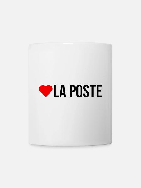 j'aime la poste facteur livraison - Mug blanc - blanc