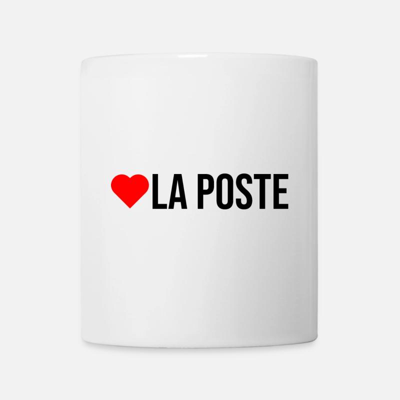 j'aime la poste facteur livraison - Mug blanc - blanc