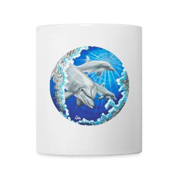 Curious dolphins - Sonja Ariel von Staden - Mug - white - Front