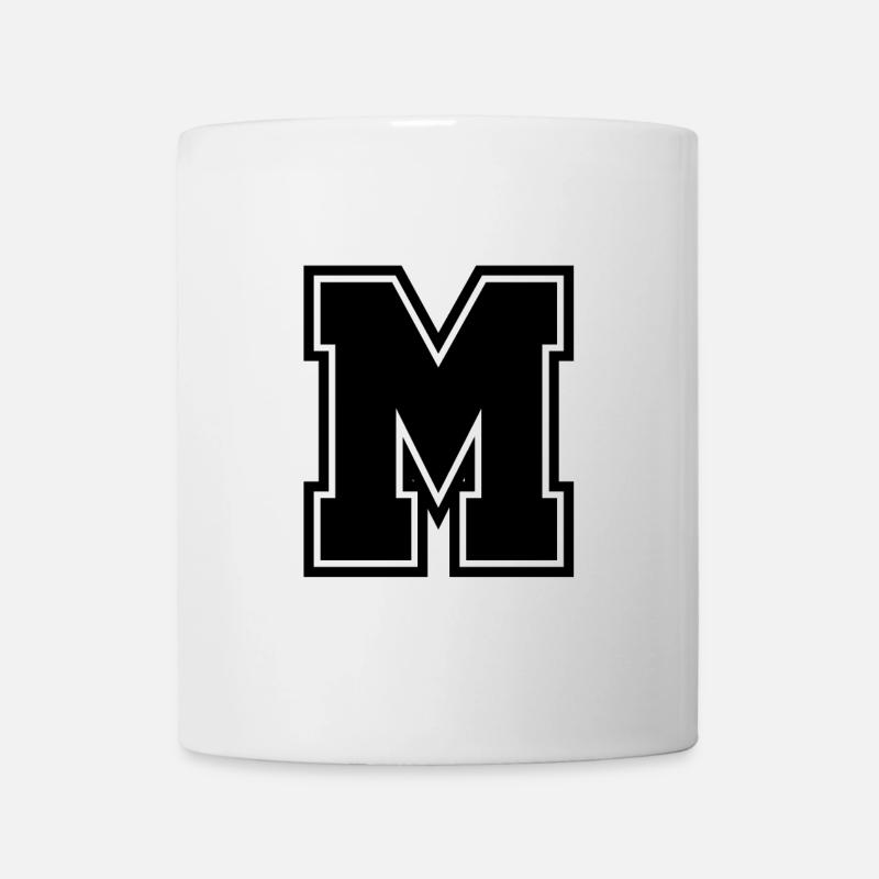 Buchstabe M - Tasse - Weiß