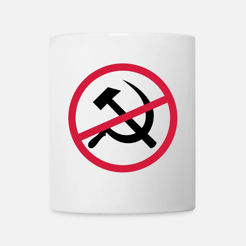 Verboten Kommunismus Schild - Tasse - Weiß