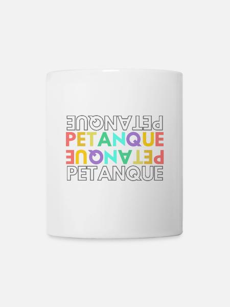 Boule Pétanque Farbenfroh - Tasse - Weiß