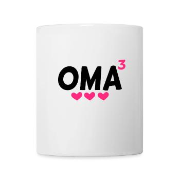 Dreifache Oma - Oma hoch Drei - Tasse - Weiß - Vorne
