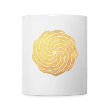 Gold Luxus Sonne Yoga Energie Meditation dynamisch - Tasse - Weiß - Vorne