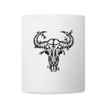 Büffelschädel - Tasse - Weiß - Vorne