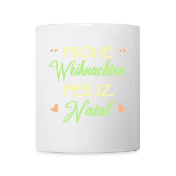 Deutsch-Brasilianer Weihnachten Natal Geschenk - Tasse - Weiß - Vorne