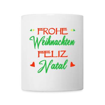 Deutsch-Brasilianer Weihnachten Feliz Natal - Tasse - Weiß - Vorne