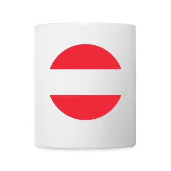 Autocollant rond drapeau de l'Autriche Oesterreich Autriche - Mug blanc - blanc - Devant
