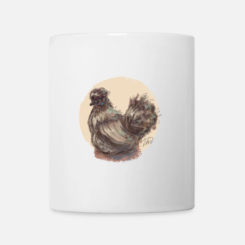 Braunes Seidenhuhn - Tasse - Weiß