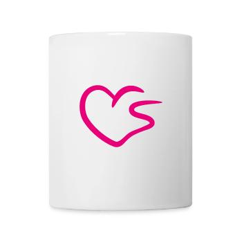 Heart letter S initial letter pink - Mug - white - Front