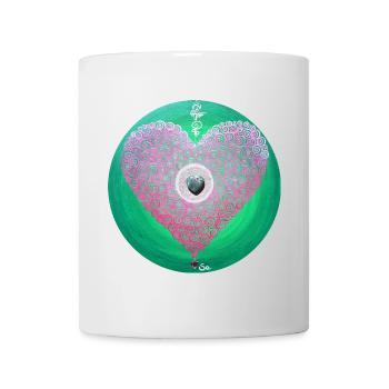Heart of the loving healing Sonja Ariel vonStaden - Mug - white - Front