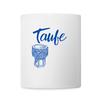 Taufe Taufstein symbolisch taufen Gottesdienst - Tasse - Weiß - Vorne