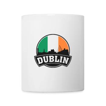 Dublin Irlande Skyline Voyage Souvenir Drapeau Irlandais - Mug blanc - blanc - Devant