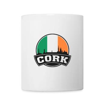 Cork Irlande Skyline Voyage Souvenir Drapeau Irlandais - Mug blanc - blanc - Devant