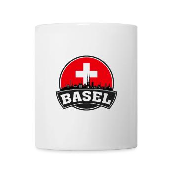 Basel Schweiz Skyline Travel Souvenir Swiss Fl - Tasse - Weiß - Vorne