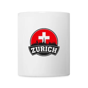 Zurich Suisse Skyline Travel Souvenir Swiss F - Mug blanc - blanc - Devant