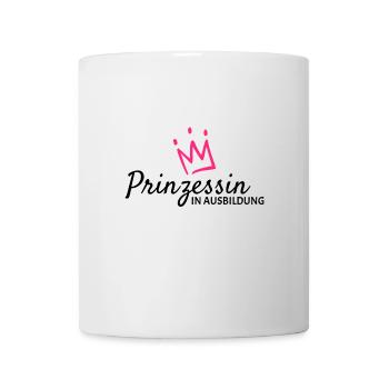 Prinzessin in Ausbildung mit Krone - Tasse - Weiß - Vorne