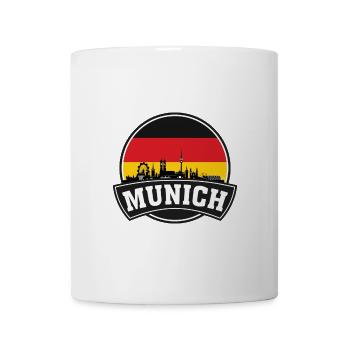 Munich Allemagne Skyline Voyage Souvenir Drapeau Allemand - Mug blanc - blanc - Devant