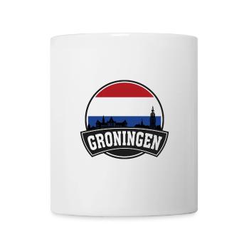 Groningue Pays-Bas Skyline Travel Souvenir Dutc - Mug blanc - blanc - Devant
