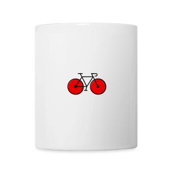 rotes Rennrad - Tasse - Weiß - Vorne