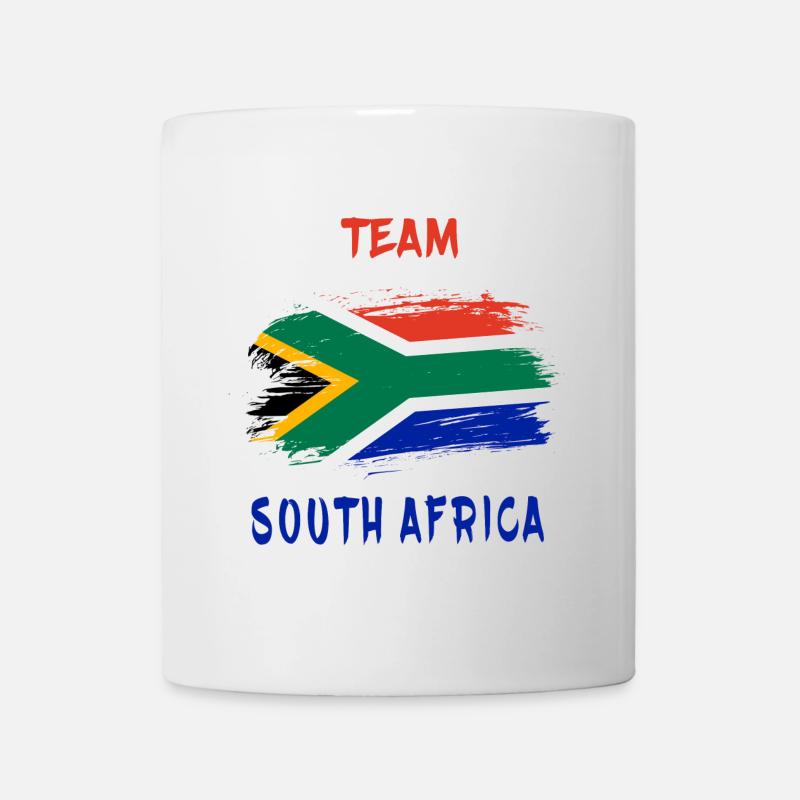 Team Afrique du Sud drapeaux design - Mug blanc - blanc