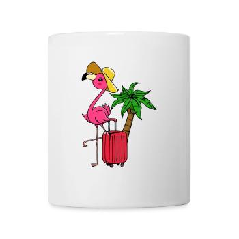Travel vacation vacation flamingo palm trees Caribbean - Mug - white - Front