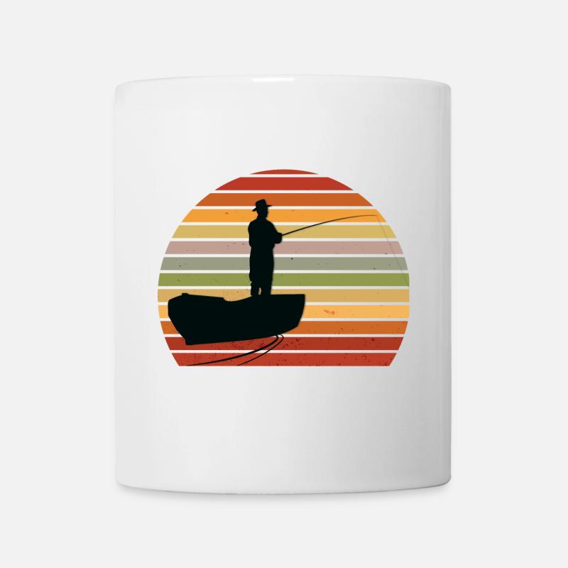 Angler vintage - Tasse - Weiß
