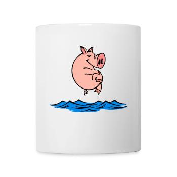 Urlaub Meer Strand Strand Sommer Sonne Ferien - Tasse - Weiß - Vorne