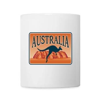 Australie Voyage Souvenir Autocollant Drapeau Australien - Mug blanc - blanc - Devant