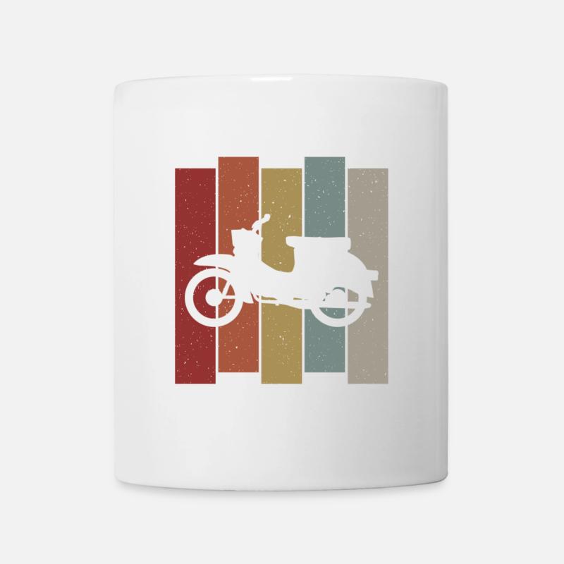 Retro Simson Schwalbe KR50 KR51 DDR Ossi Geschenk - Tasse - Weiß