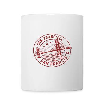 Insigne de timbre souvenir de voyage San Francisco USA Stic - Mug blanc - blanc - Devant