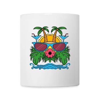 Vacation caribbean hawaii island beach vacation palm trees - Mug - white - Front