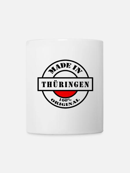 MADE IN THÜRINGEN Geboren Geschenk - Tasse - Weiß